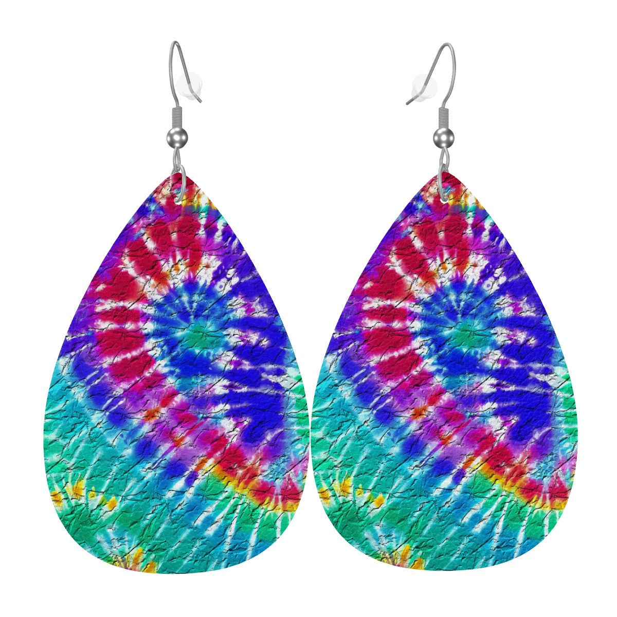 Kaleidoscope Crush Leather Teardrop Earrings