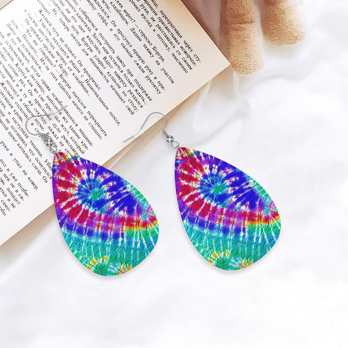 Kaleidoscope Crush Leather Teardrop Earrings