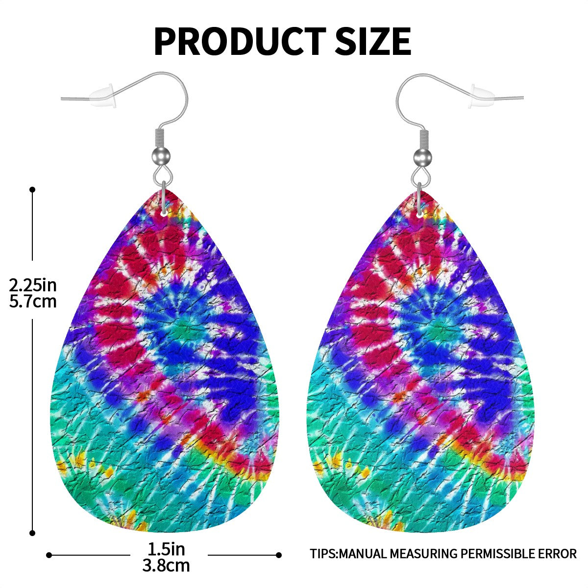 Kaleidoscope Crush Leather Teardrop Earrings